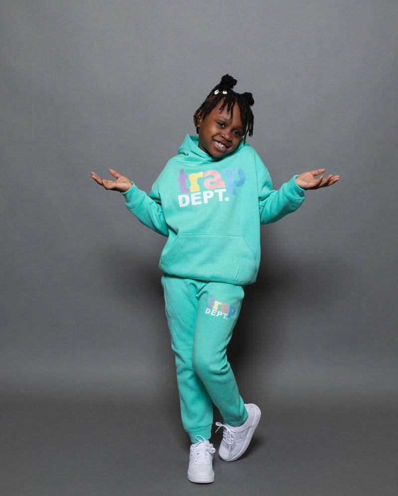 Kid “Cozy” Mint Blue Trap Dept. Sweatsuit