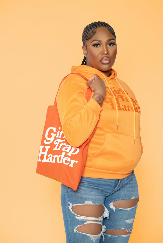 Plus size orange clearance hoodie