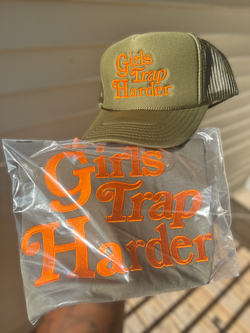 Girls Trap Harder Tee (Olive)